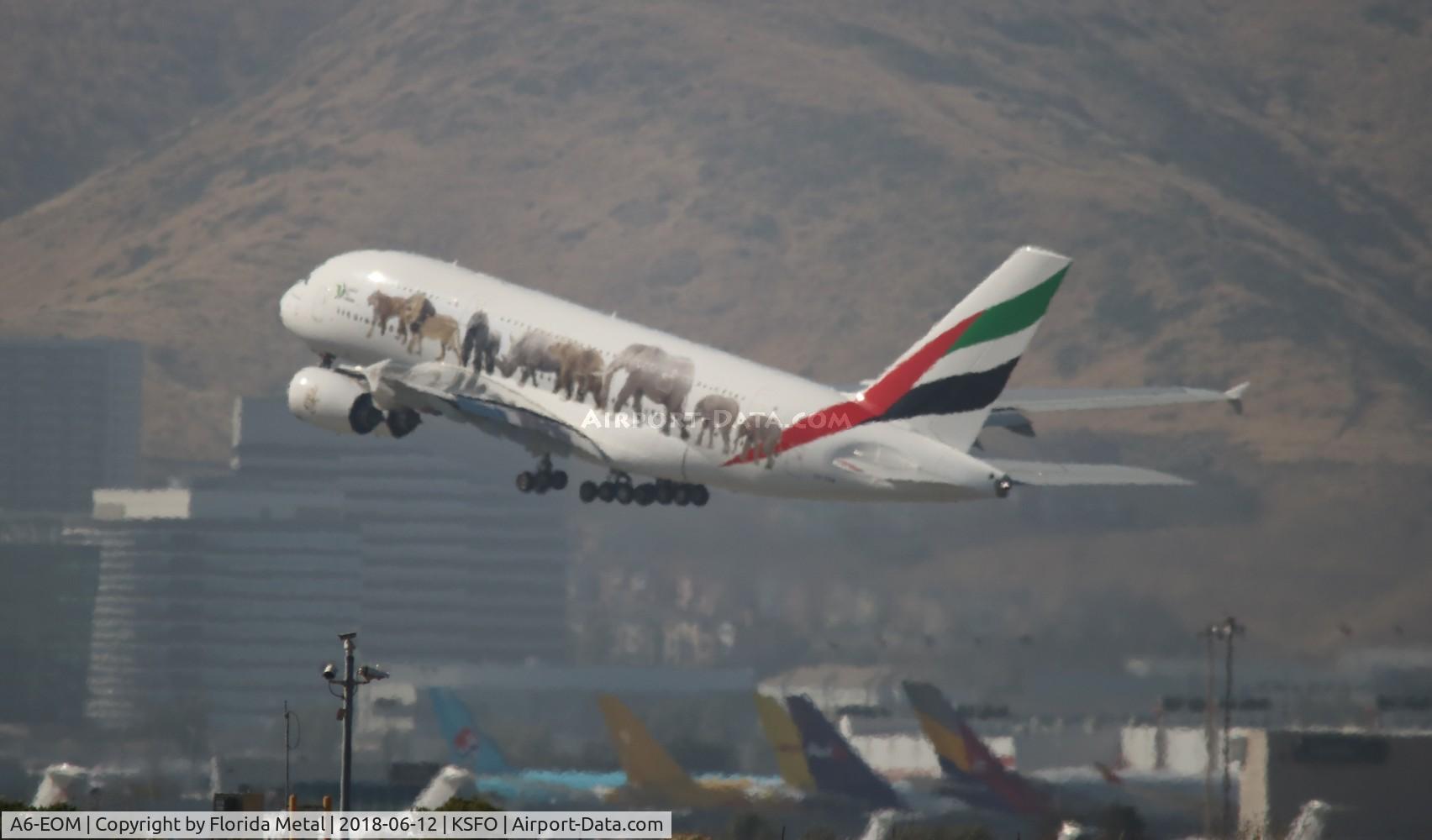 A6-EOM, 2015 Airbus A380-861 C/N 187, SFO spotting