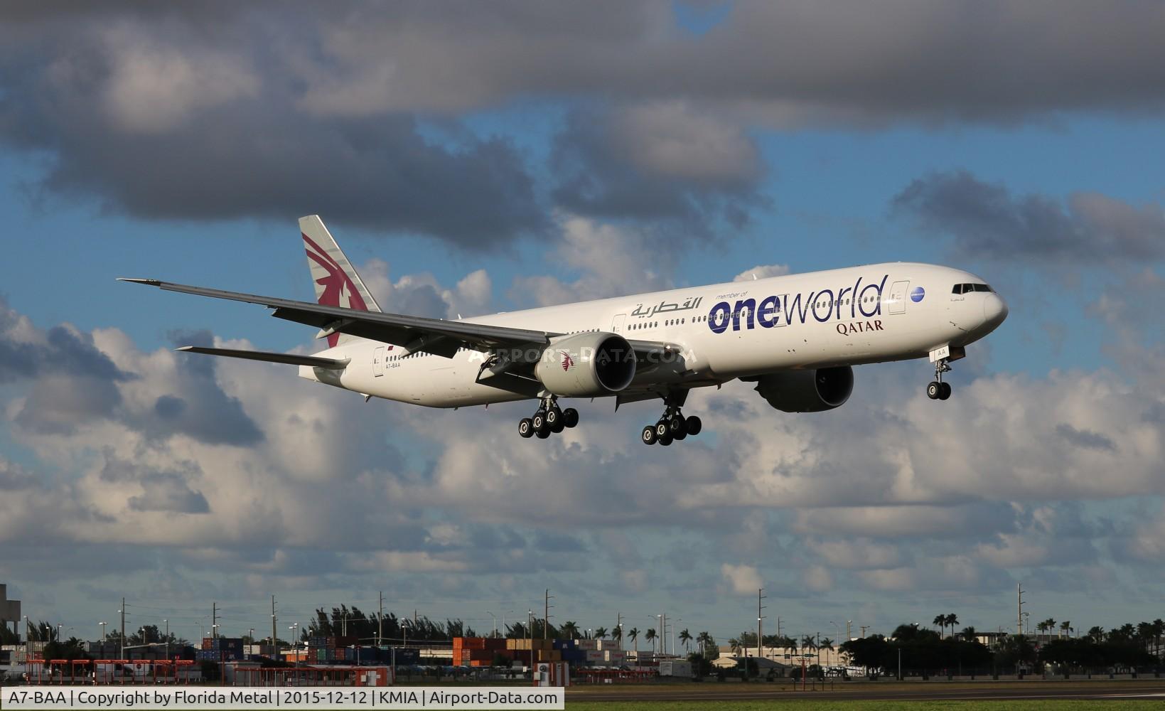 A7-BAA, 2007 Boeing 777-3DZ/ER C/N 36009, MIA spotting