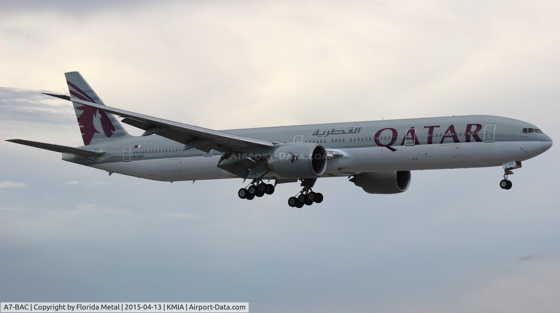 A7-BAC, 2008 Boeing 777-3DZ/ER C/N 36010/731, MIA spotting