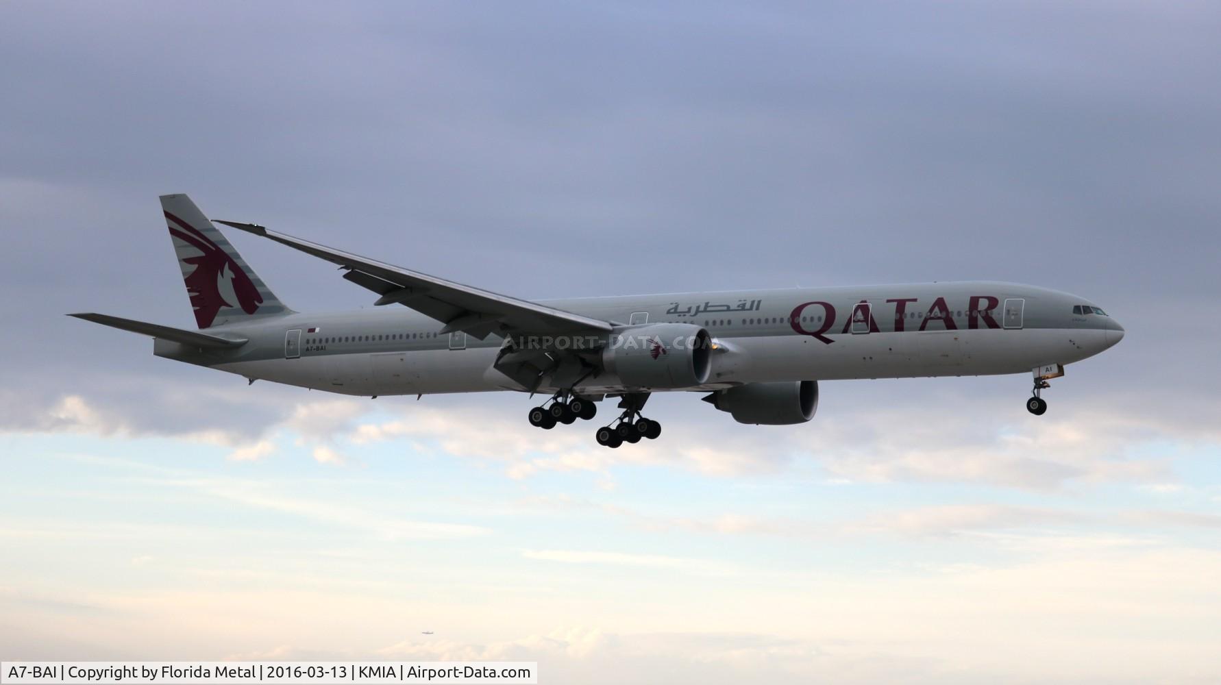 A7-BAI, 2008 Boeing 777-3DZ/ER C/N 36095, MIA spotting