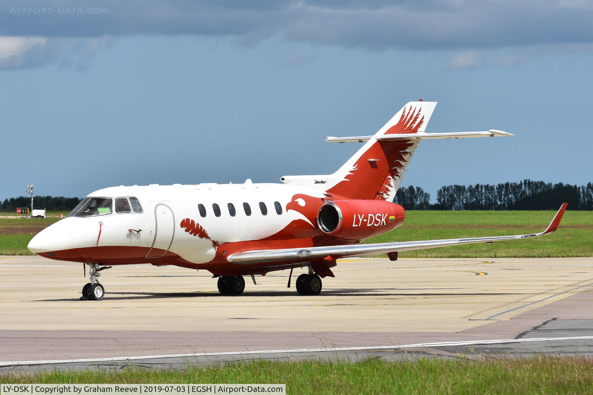 LY-DSK, 2006 Raytheon Hawker 850XP C/N 258811, Parked at Norwich.