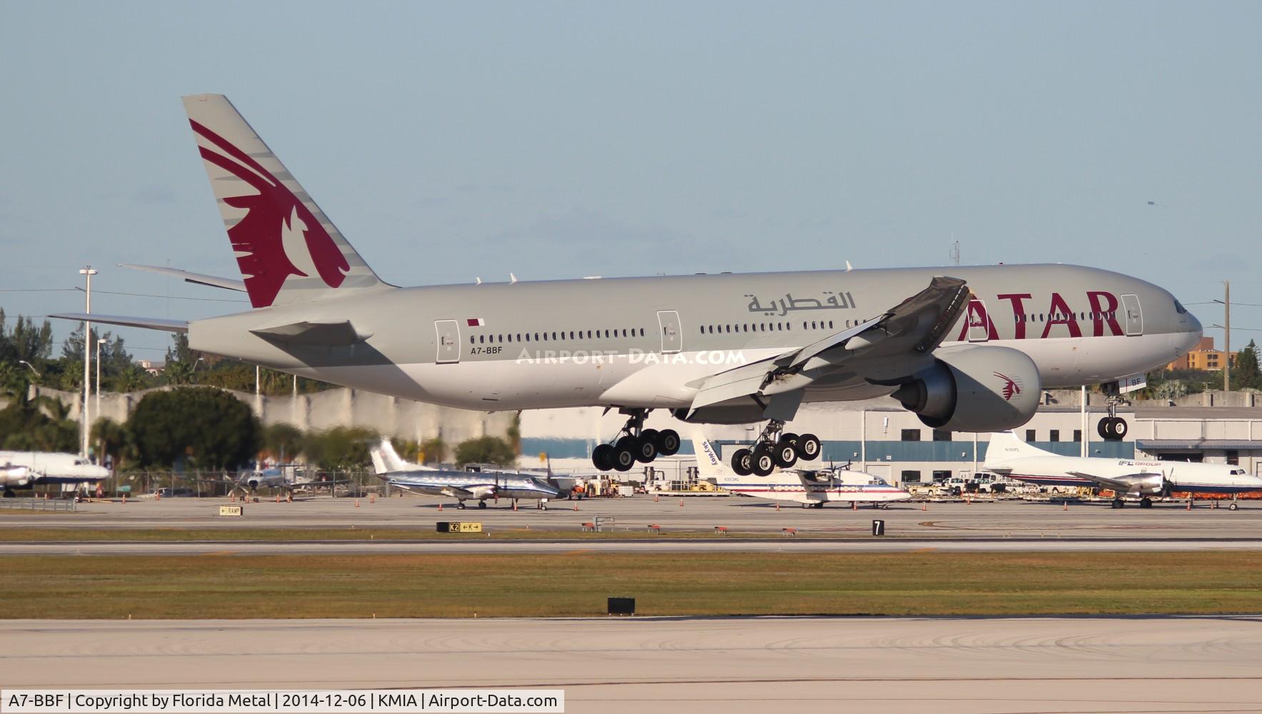 A7-BBF, 2010 Boeing 777-2DZ/LR C/N 36018, MIA spotting