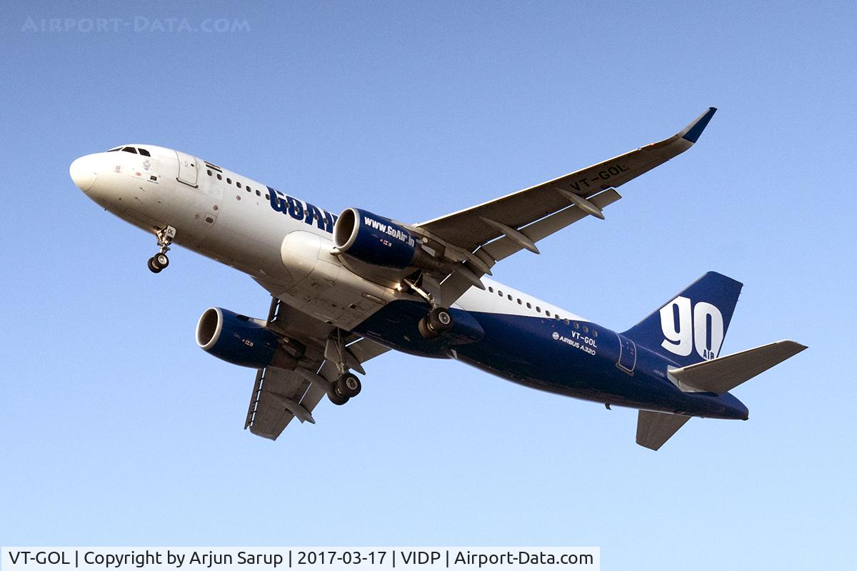 VT-GOL, 2012 Airbus A320-214 C/N 5463, On final approach to IGIA.