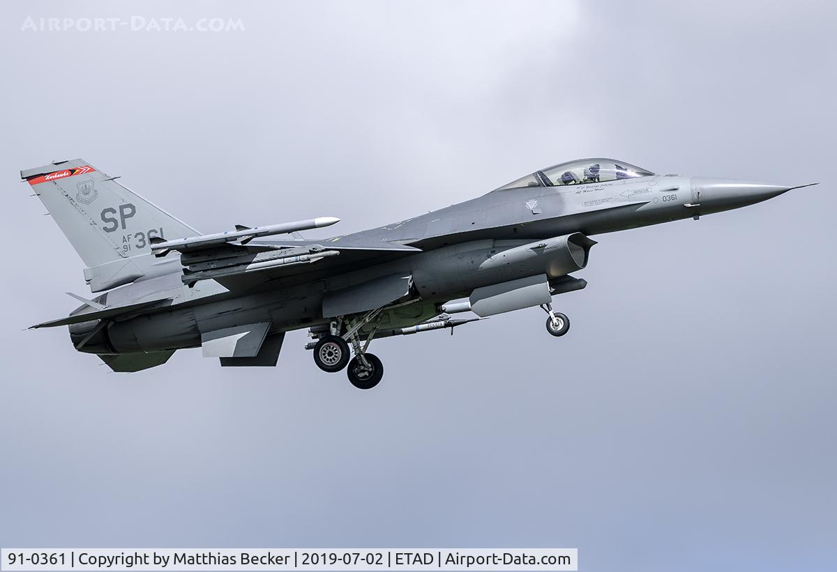 91-0361, 1991 General Dynamics F-16CJ Fighting Falcon C/N CC-59, 91-0361