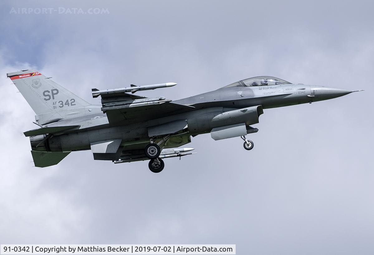 91-0342, General Dynamics F-16C Fighting Falcon C/N CC-40, 91-0342