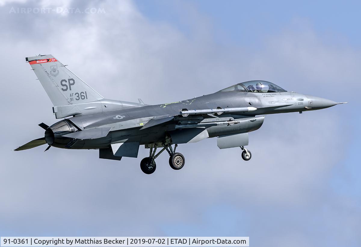 91-0361, 1991 General Dynamics F-16CJ Fighting Falcon C/N CC-59, 91-0361