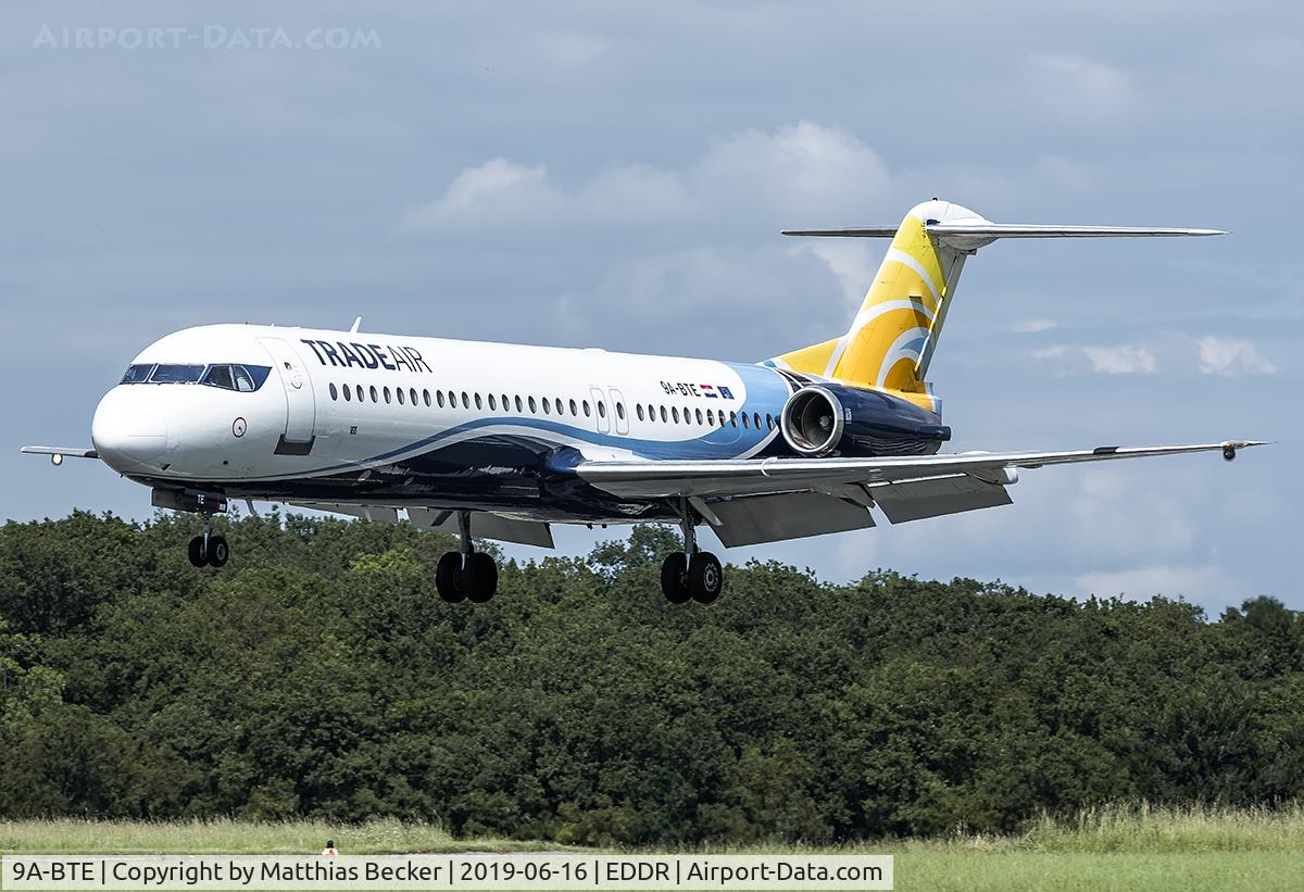 9A-BTE, 1992 Fokker 100 (F-28-0100) C/N 11416, 9A-BTE