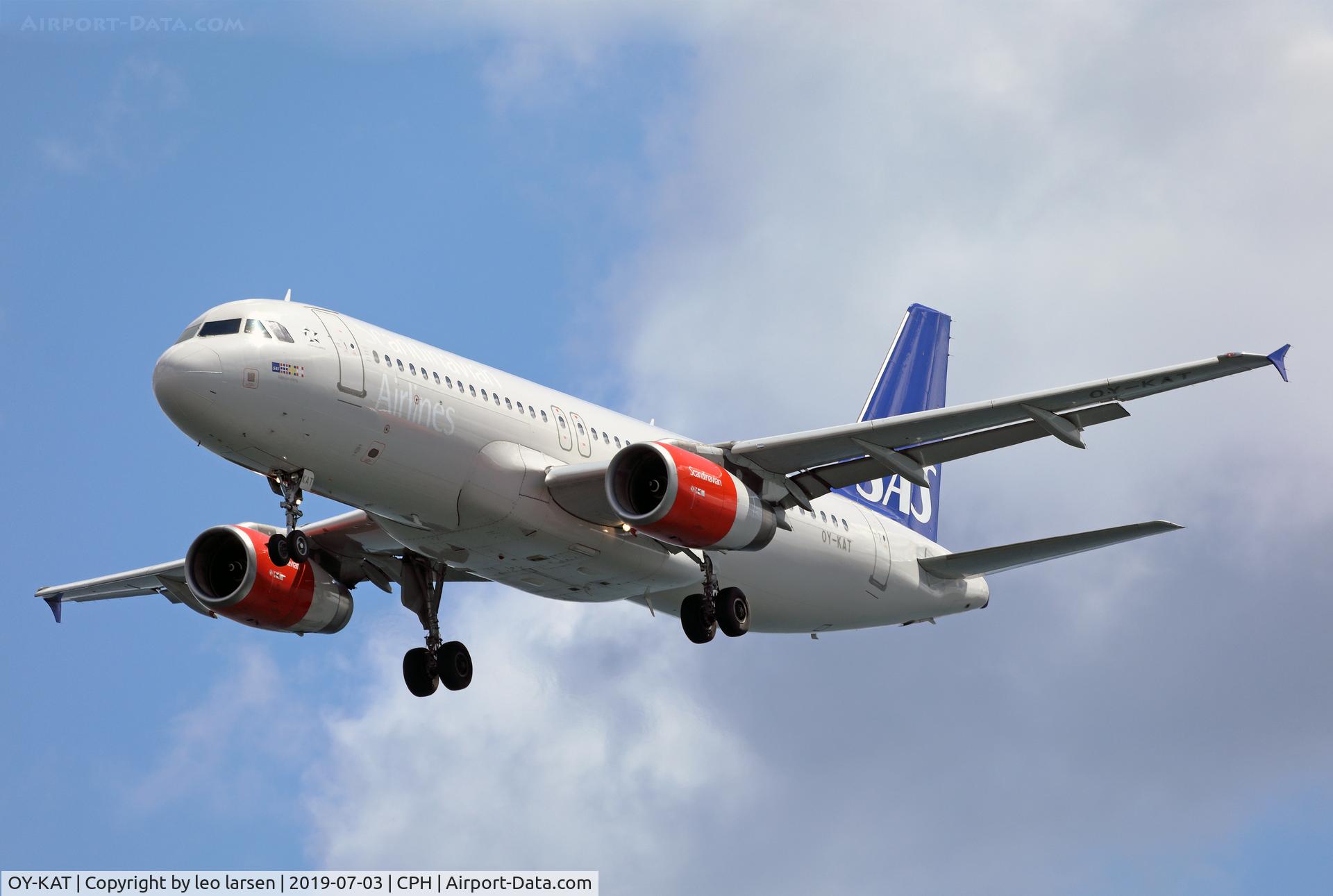 OY-KAT, 2007 Airbus A320-232 C/N 3192, Copenhagen 3.7.2019 L/D R-30