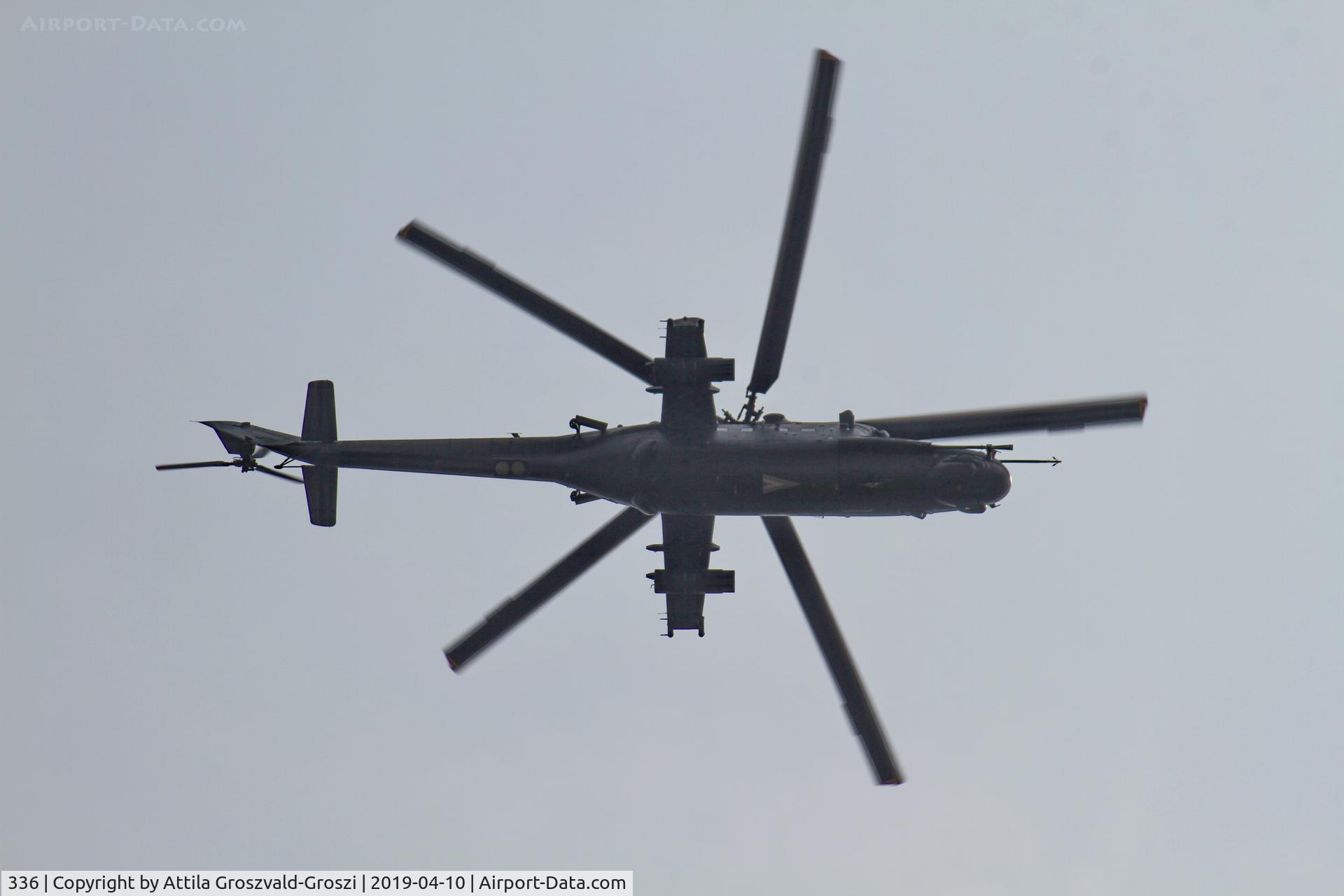 336, 1989 Mil Mi-24P Hind F C/N 340336, Jutas-Ujmajor. The Hungarian airforce is his practising base