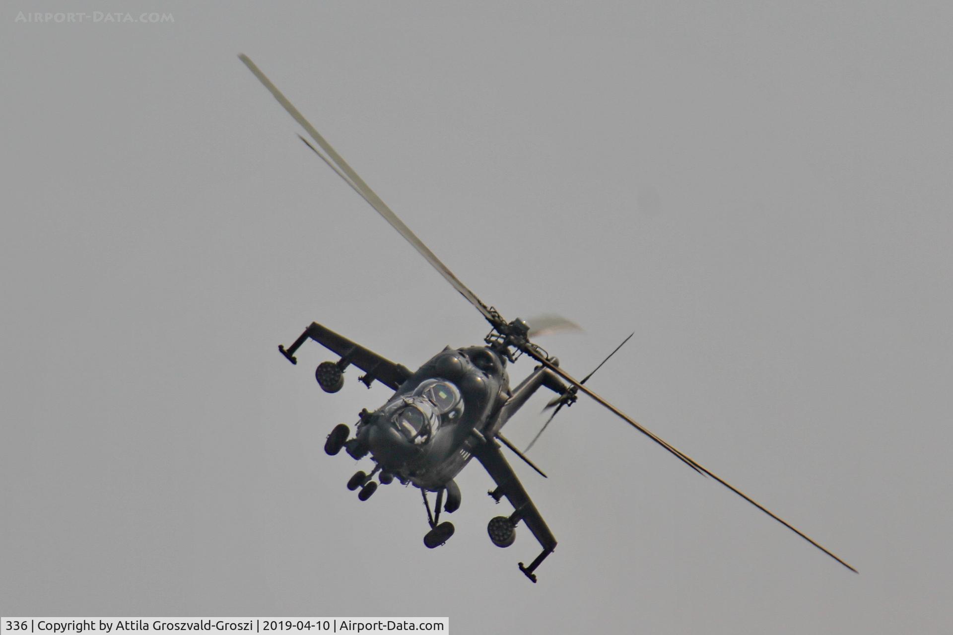 336, 1989 Mil Mi-24P Hind F C/N 340336, Jutas-Ujmajor. The Hungarian airforce is his practising base
