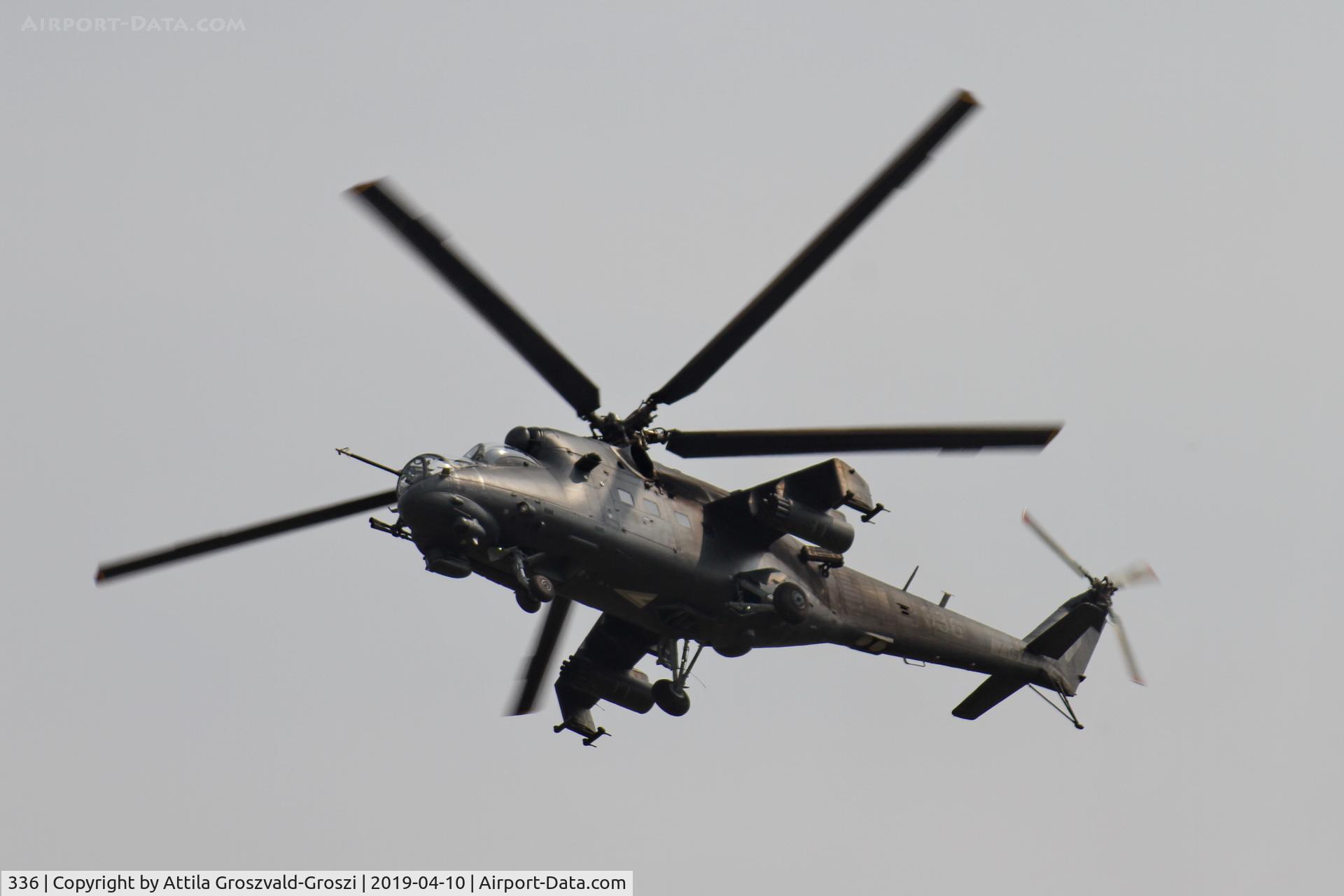 336, 1989 Mil Mi-24P Hind F C/N 340336, Jutas-Ujmajor. The Hungarian airforce is his practising base