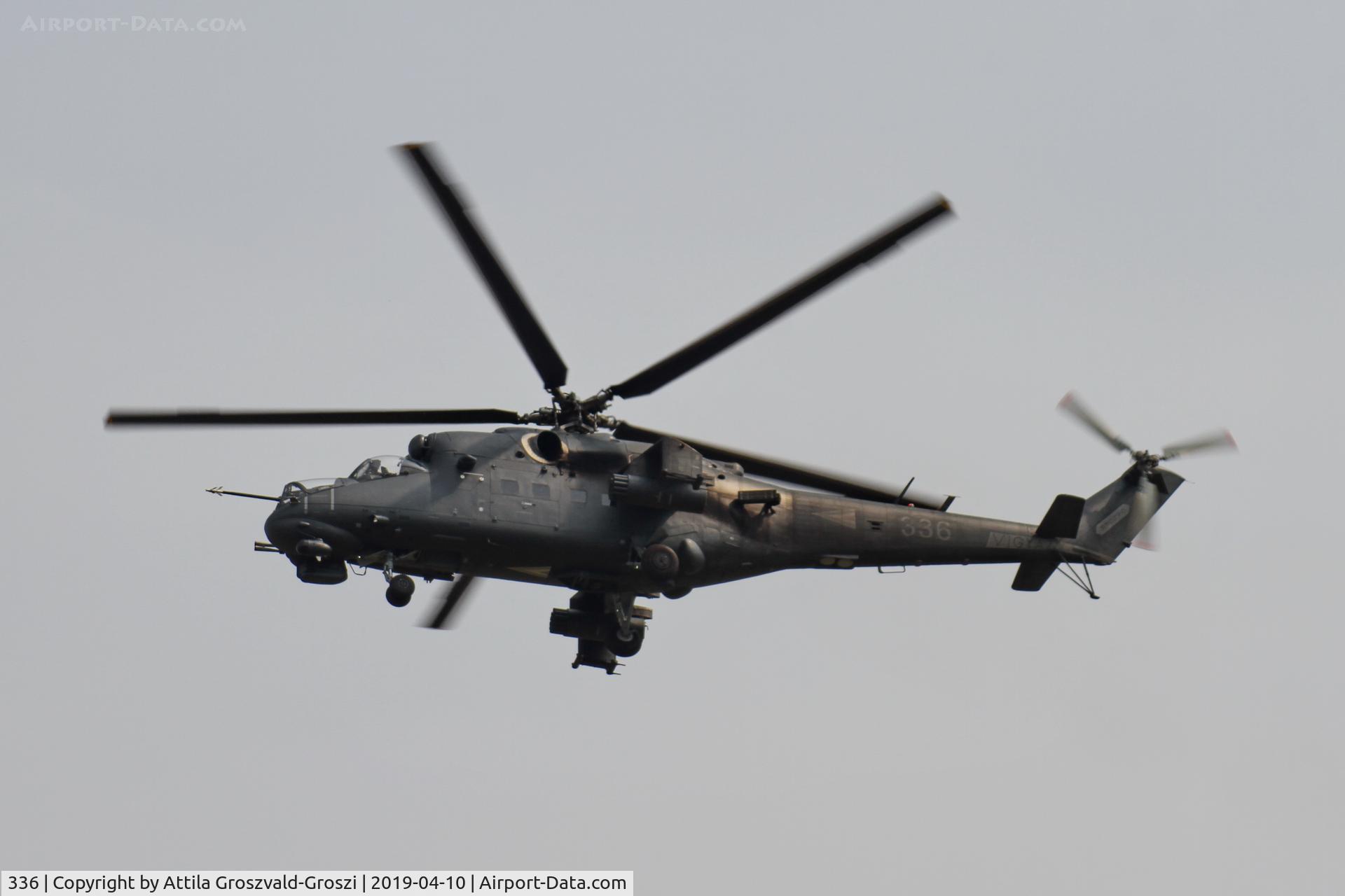 336, 1989 Mil Mi-24P Hind F C/N 340336, Jutas-Ujmajor. The Hungarian airforce is his practising base