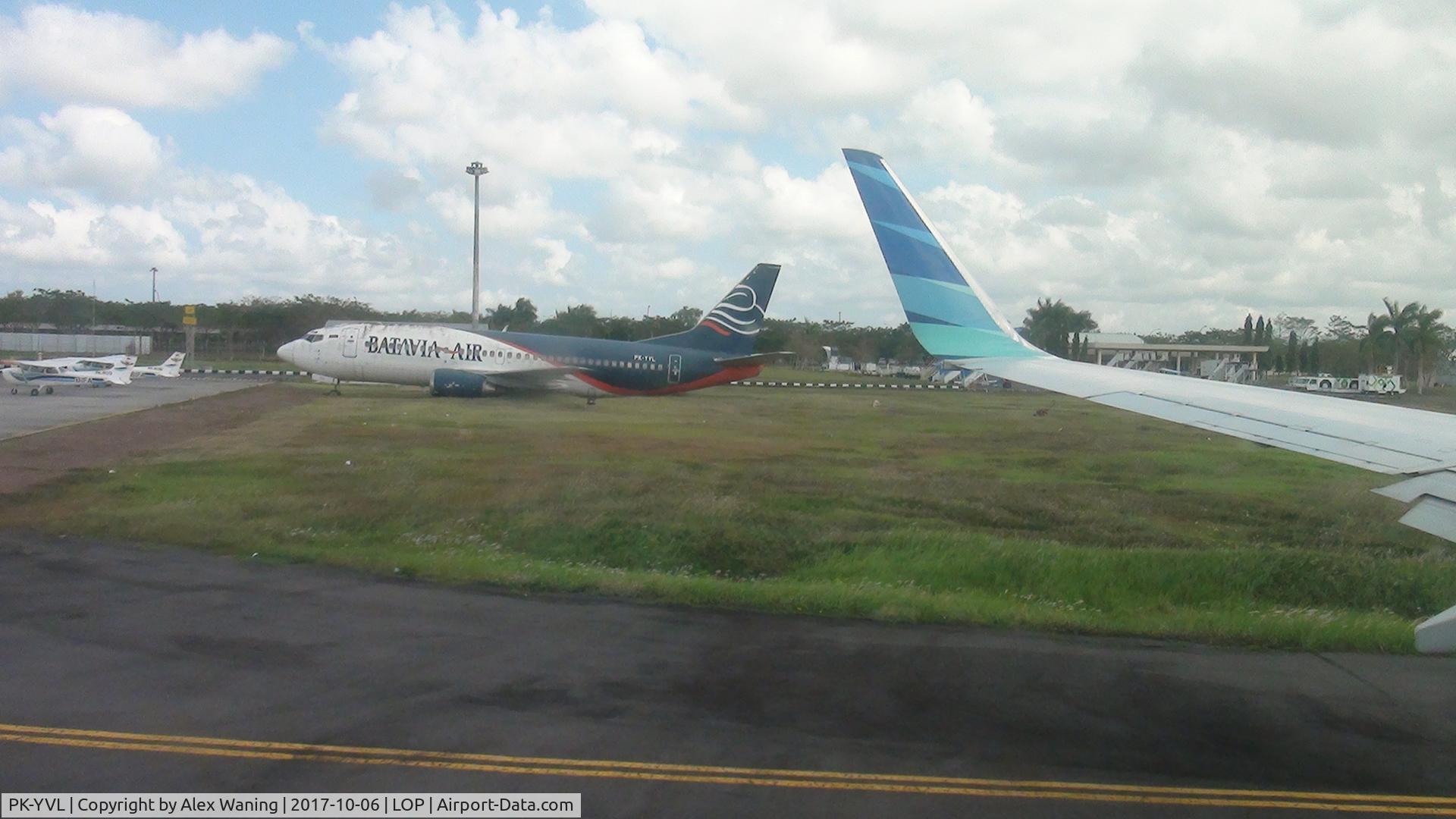 PK-YVL, 1989 Boeing 737-322 C/N 24638, Now dismantled at Lombok.