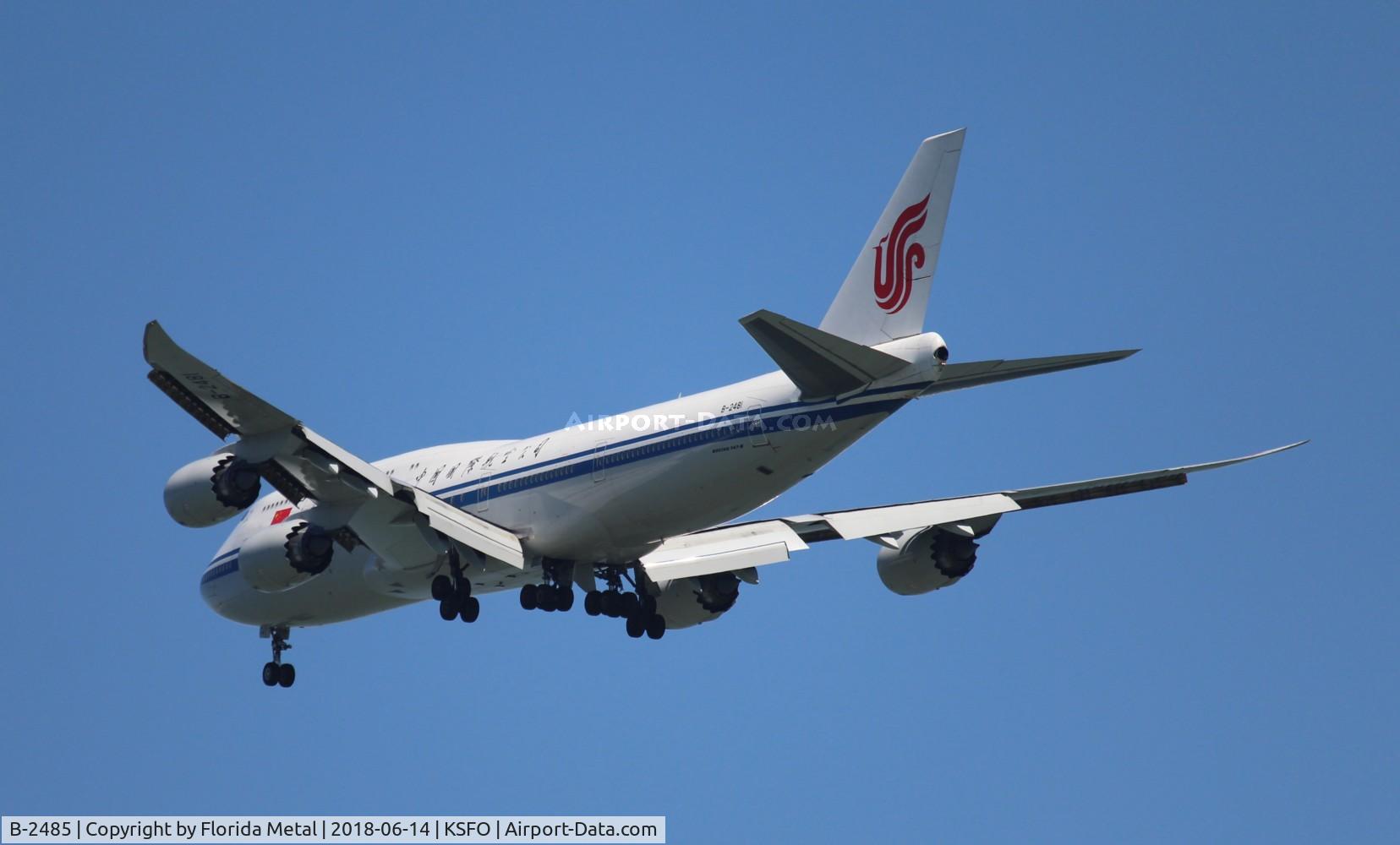 B-2485, 2014 Boeing 747-89L C/N 41191, Air China