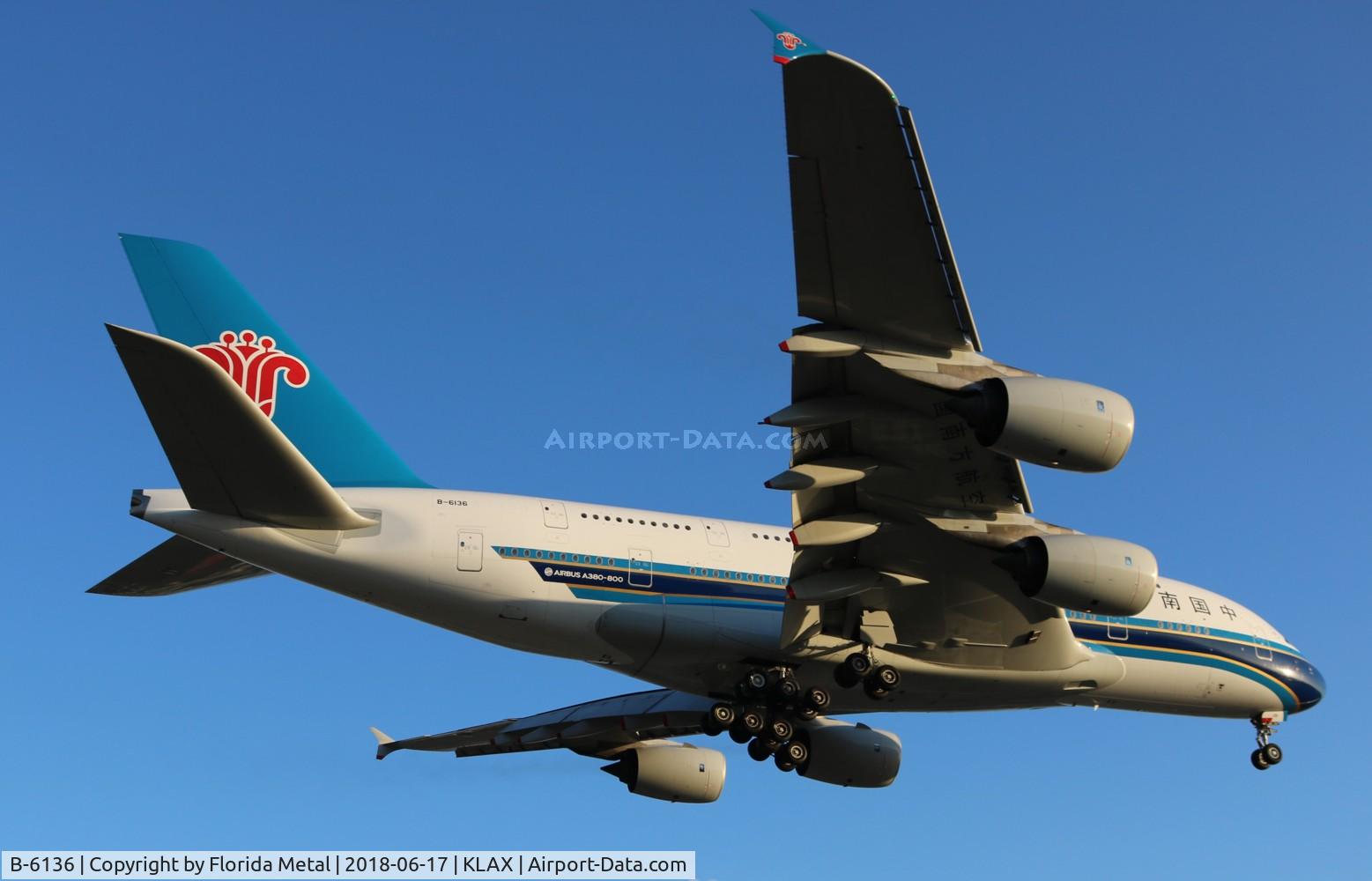 B-6136, 2011 Airbus A380-841 C/N 031, LAX spotting