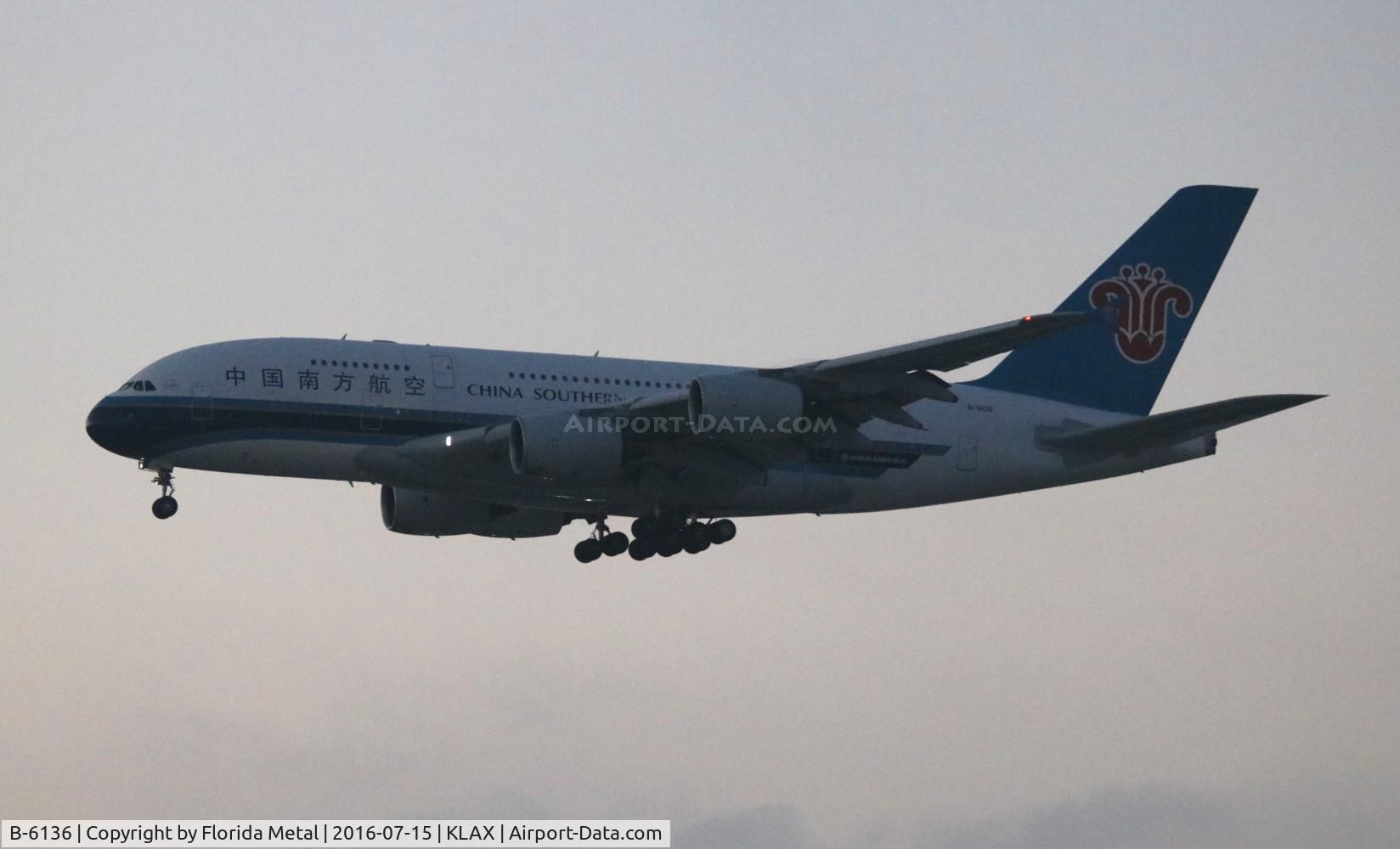 B-6136, 2011 Airbus A380-841 C/N 031, LAX spotting