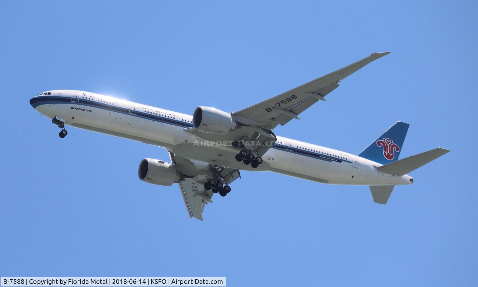 B-7588, 2016 Boeing 777-300/ER C/N 43228, SFO spotting