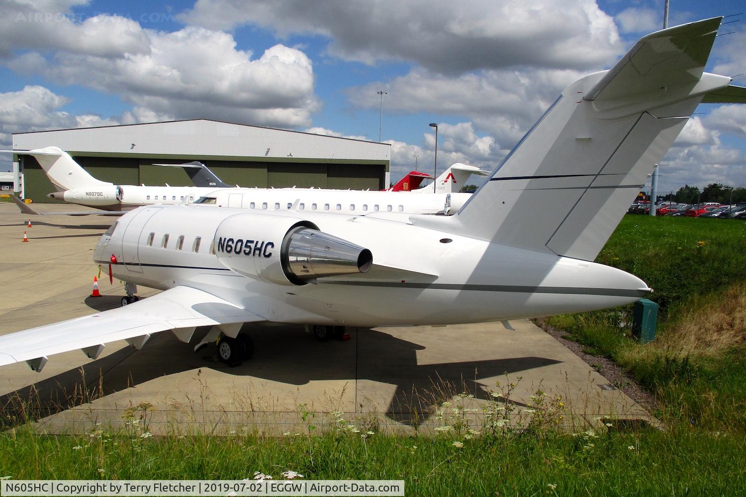 N605HC, 2007 Bombardier Challenger 605 (CL-600-2B16) C/N 5720, at Luton