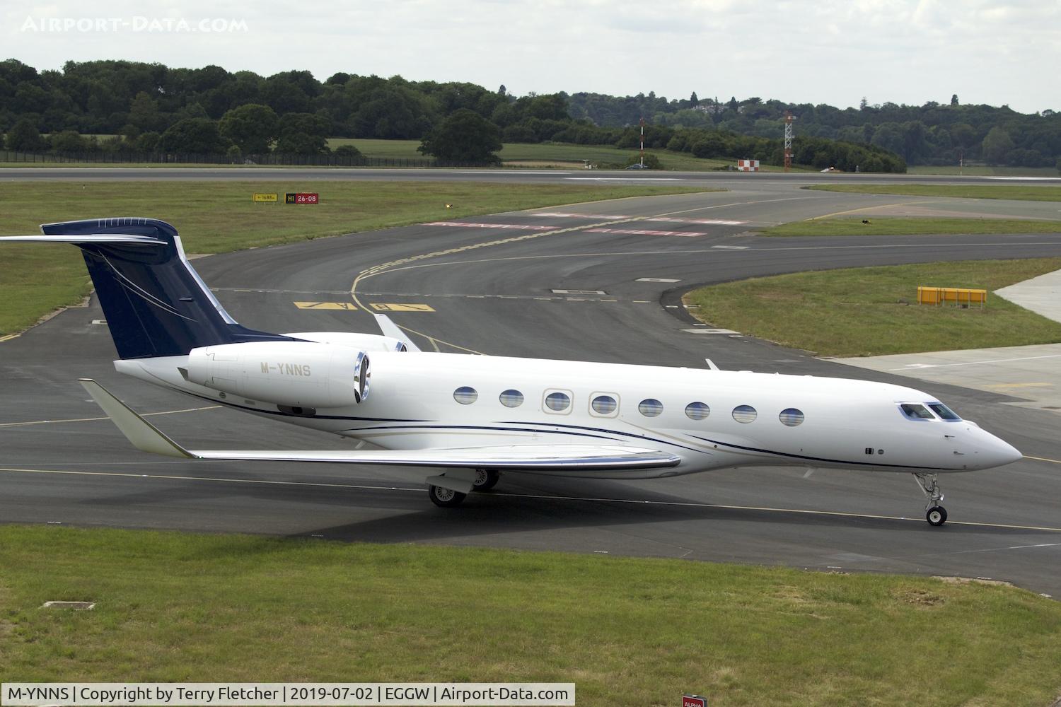 M-YNNS, 2015 Gulfstream Aerospace G650 (G-VI) C/N 6120, at Luton