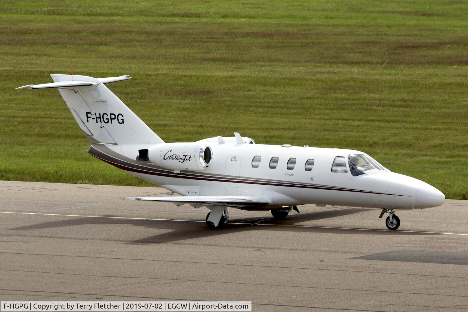 F-HGPG, Cessna 525 CitationJet C/N 525-0102, at Luton