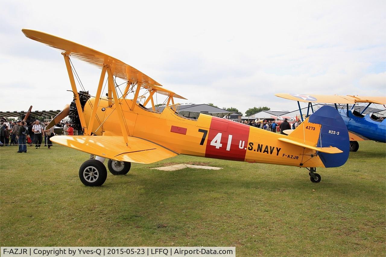 F-AZJR, 1942 Boeing-Stearman PT-13D (E75) C/N 75-5656, Boeing PT-13D Kaydet (E75), Static display, La Ferté-Alais Airfield (LFFQ) Air show 2015