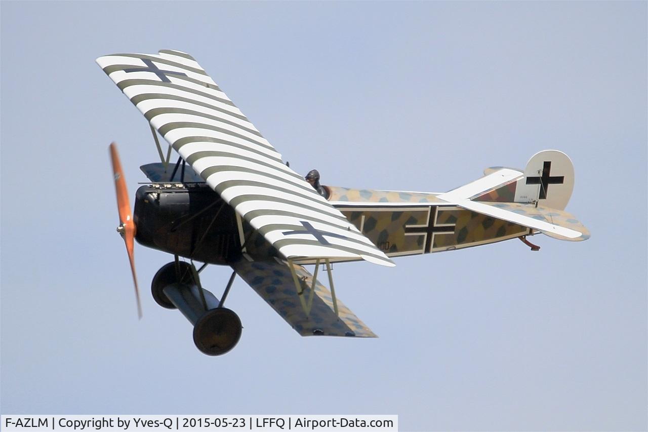 F-AZLM, 2007 Fokker D-VIIF Replica C/N 01MF, Fokker DVIIF replica, On display, La Ferté-Alais Airfield (LFFQ) Air Show 2015
