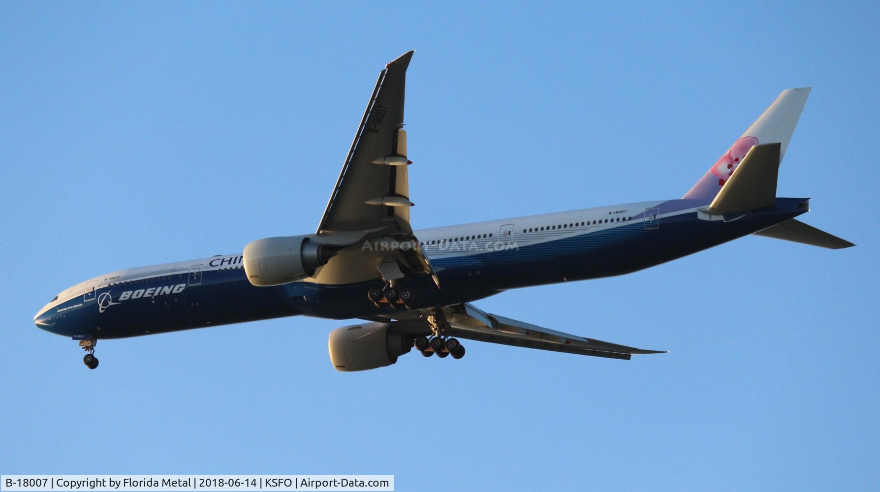 B-18007, 2016 Boeing 777-309/ER C/N 43982, SFO spotting