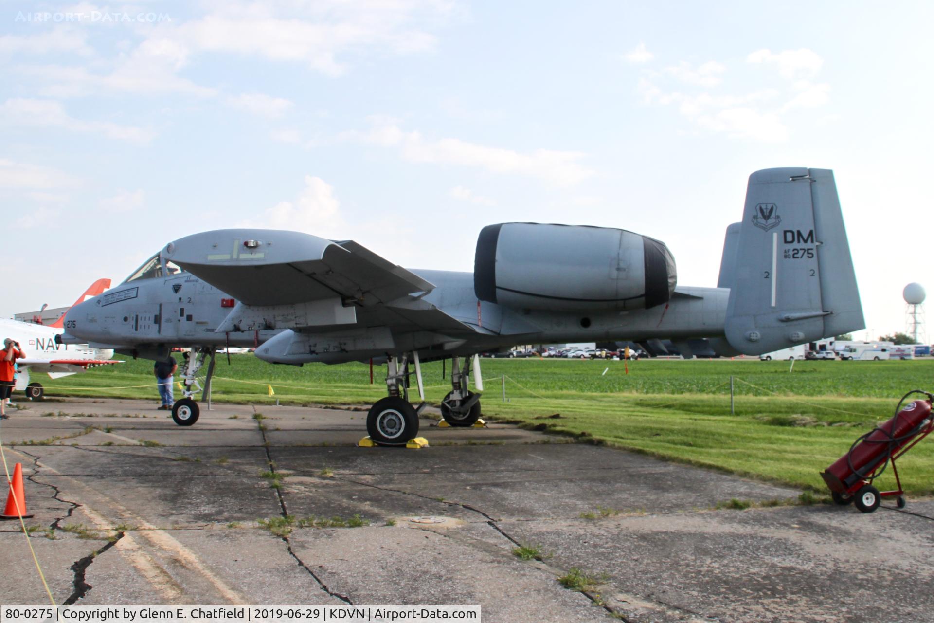 80-0275, 1980 Fairchild Republic A-10C Thunderbolt II C/N A10-0625, At the Quad Cities Air Show