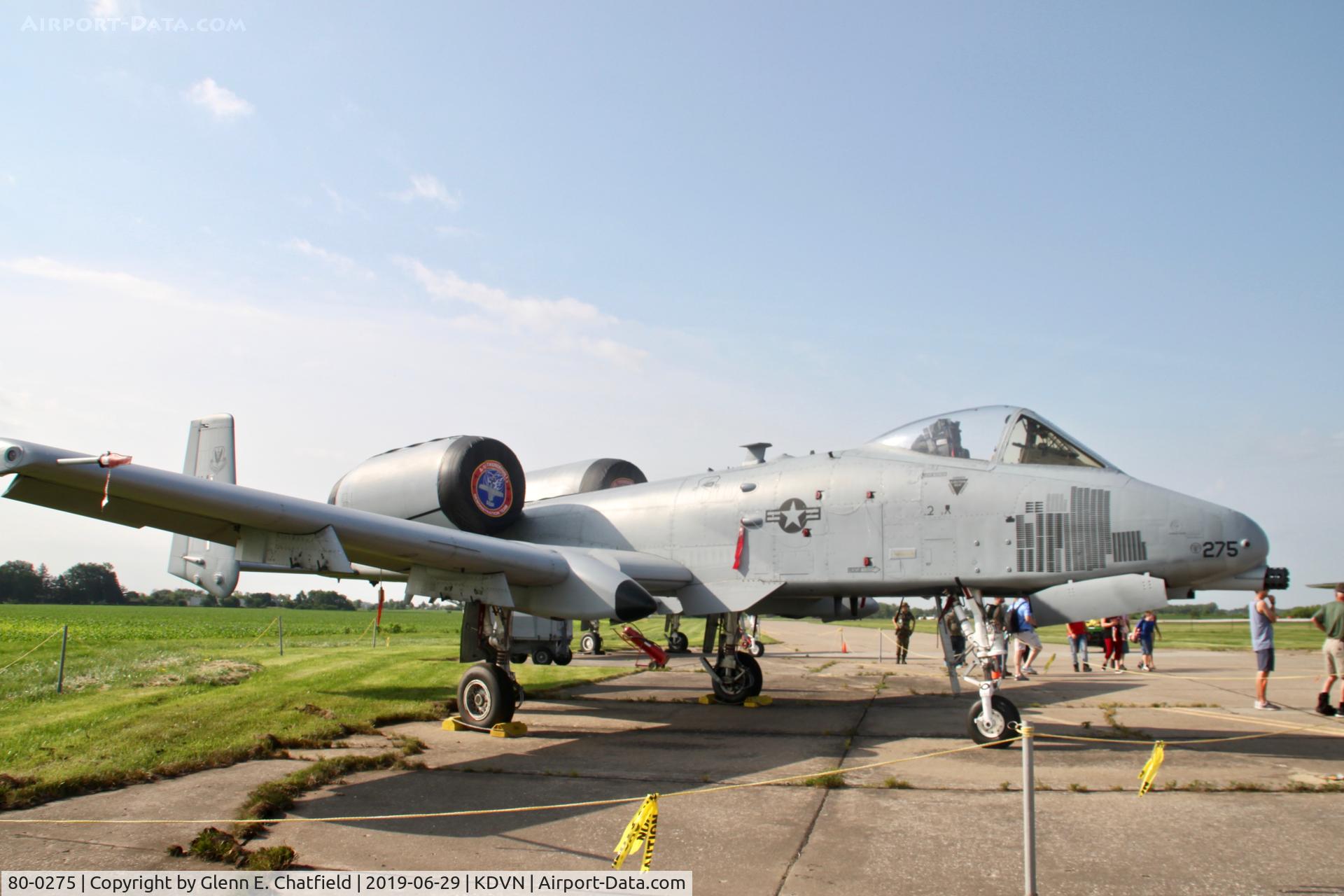 80-0275, 1980 Fairchild Republic A-10C Thunderbolt II C/N A10-0625, At the Quad Cities Air Show