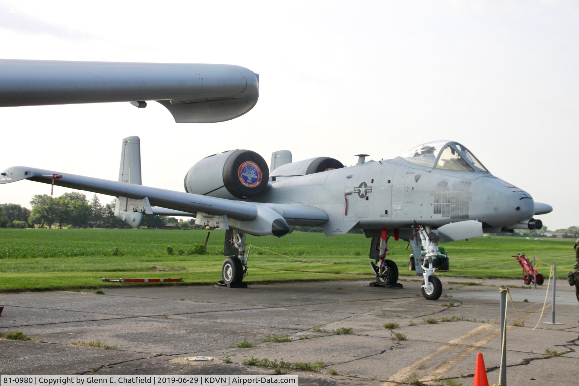 81-0980, 1980 Fairchild Republic A-10A Thunderbolt II C/N A10-0675, At the Quad Cities Air Show