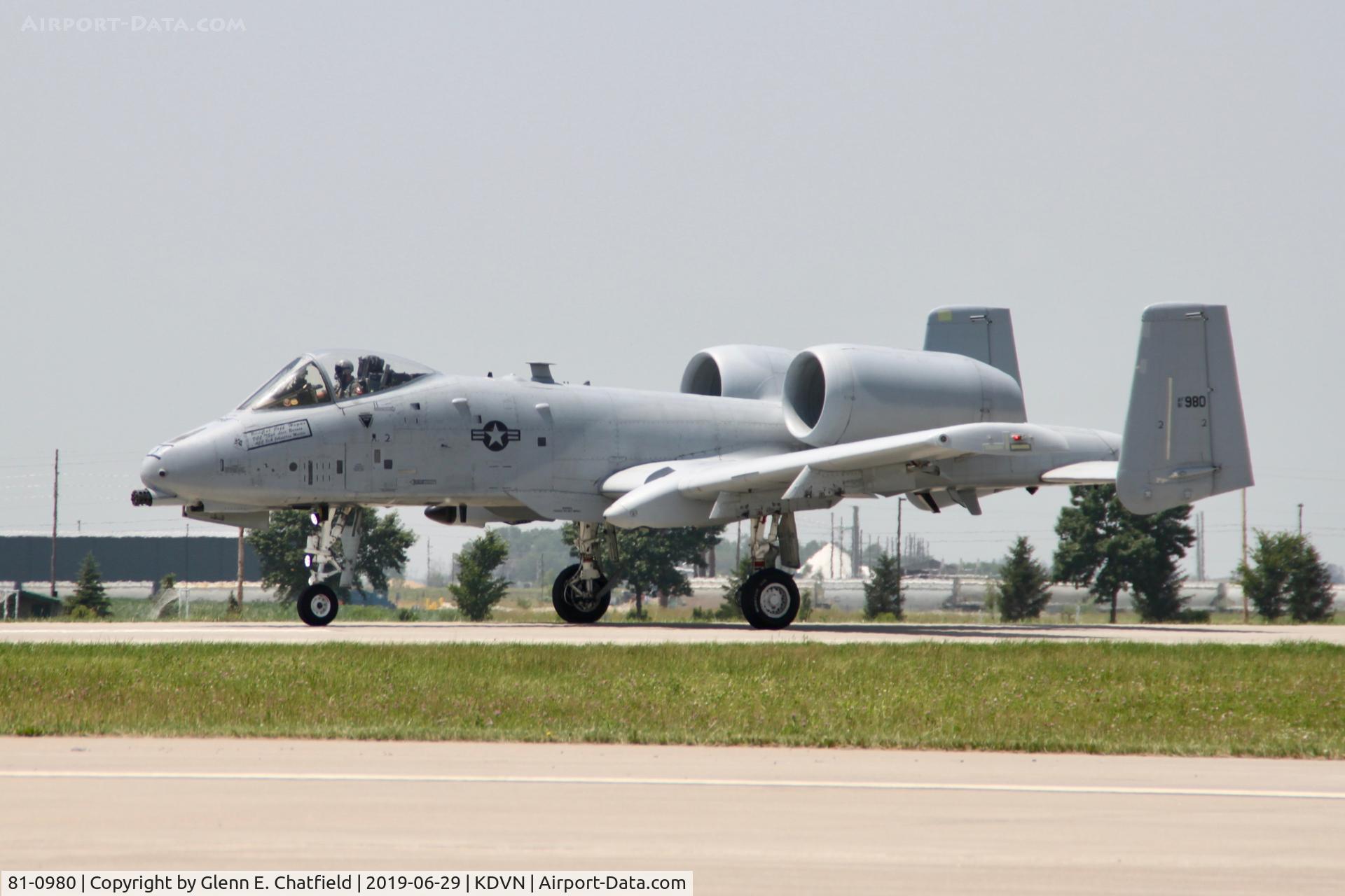 81-0980, 1980 Fairchild Republic A-10A Thunderbolt II C/N A10-0675, At the Quad Cities Air Show