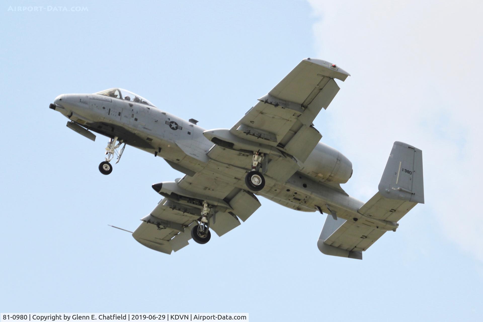 81-0980, 1980 Fairchild Republic A-10A Thunderbolt II C/N A10-0675, At the Quad Cities Air Show