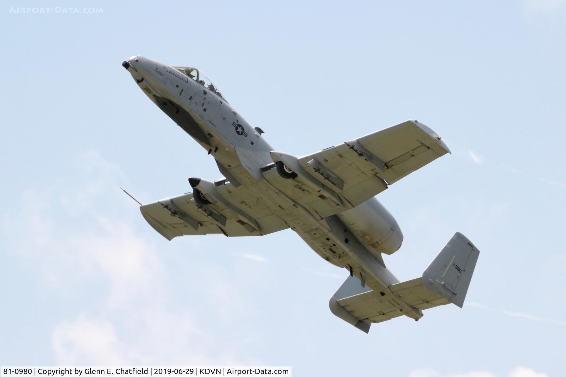 81-0980, 1980 Fairchild Republic A-10A Thunderbolt II C/N A10-0675, At the Quad Cities Air Show