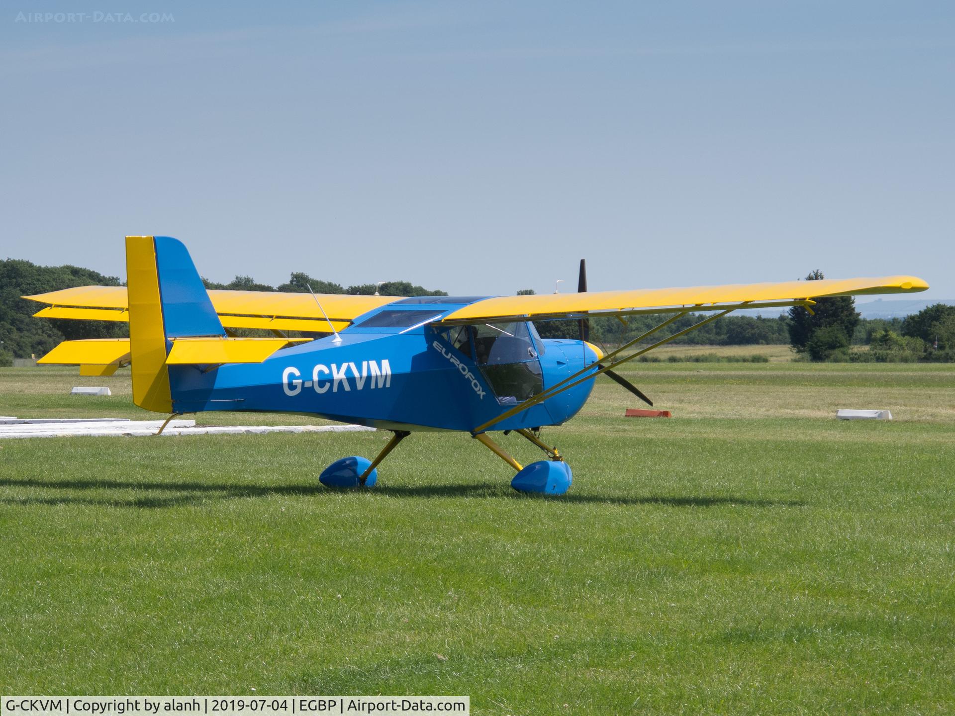 G-CKVM, 2018 Aeropro Eurofox 3K C/N 53618, Parked near the AV8 cafe