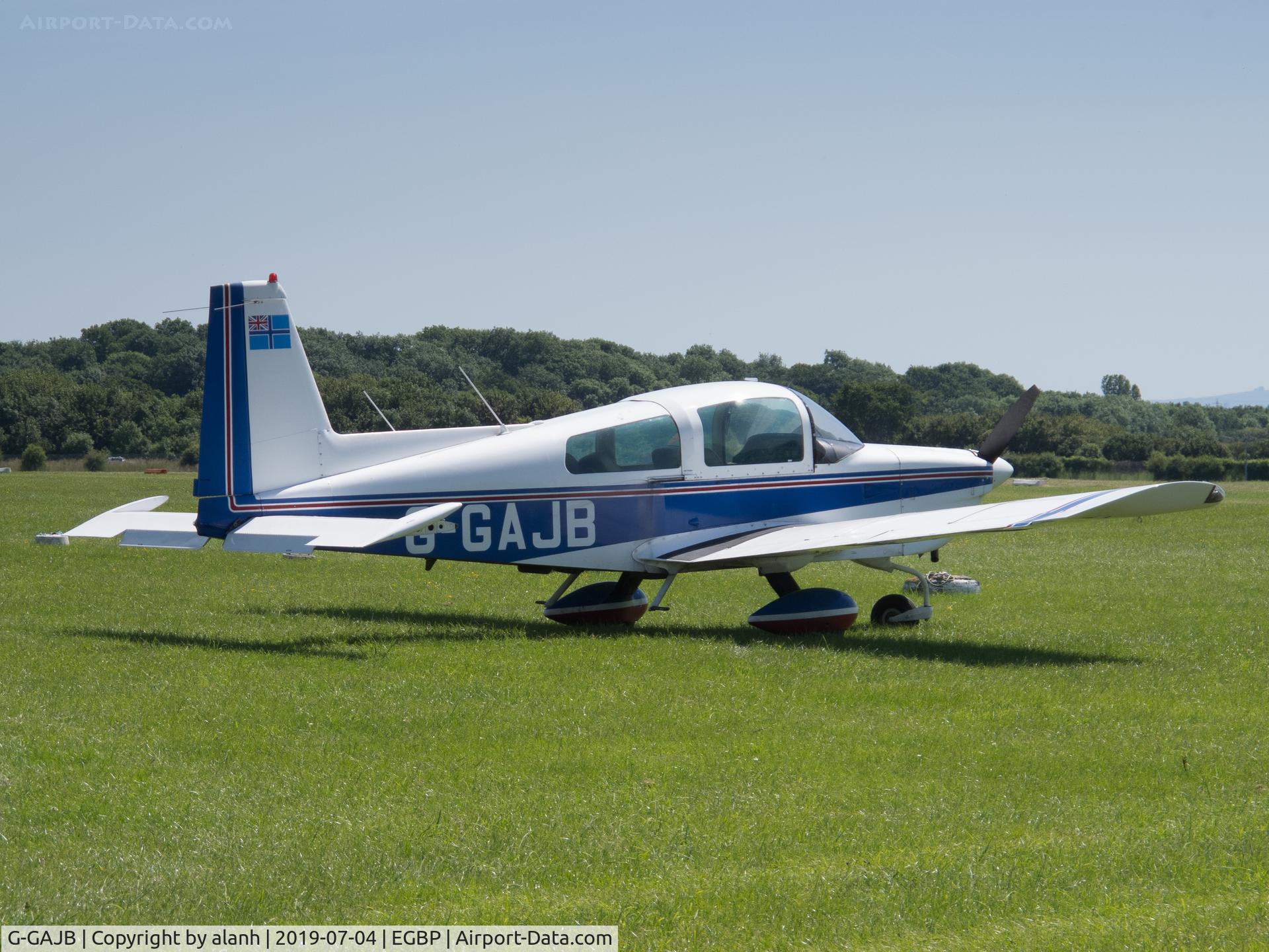 G-GAJB, 1979 Gulfstream American AA-5B Tiger C/N AA5B-1179, Parked near Kemble tower