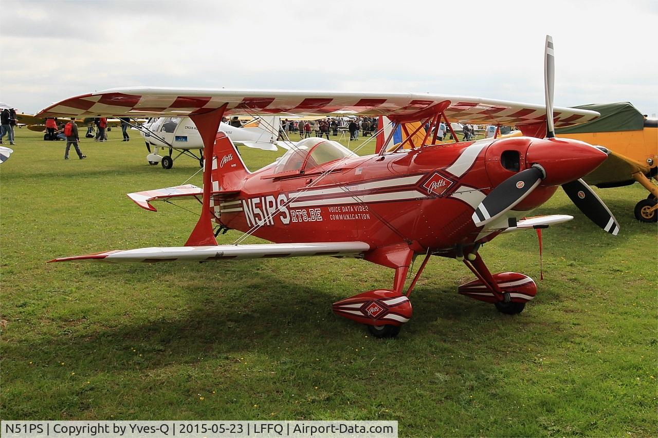 N51PS, 2008 Aviat Pitts S-2C Special C/N 6087, Aviat Pitts S-2C Special, Static display, La Ferté-Alais airfield (LFFQ) Airshow 2015