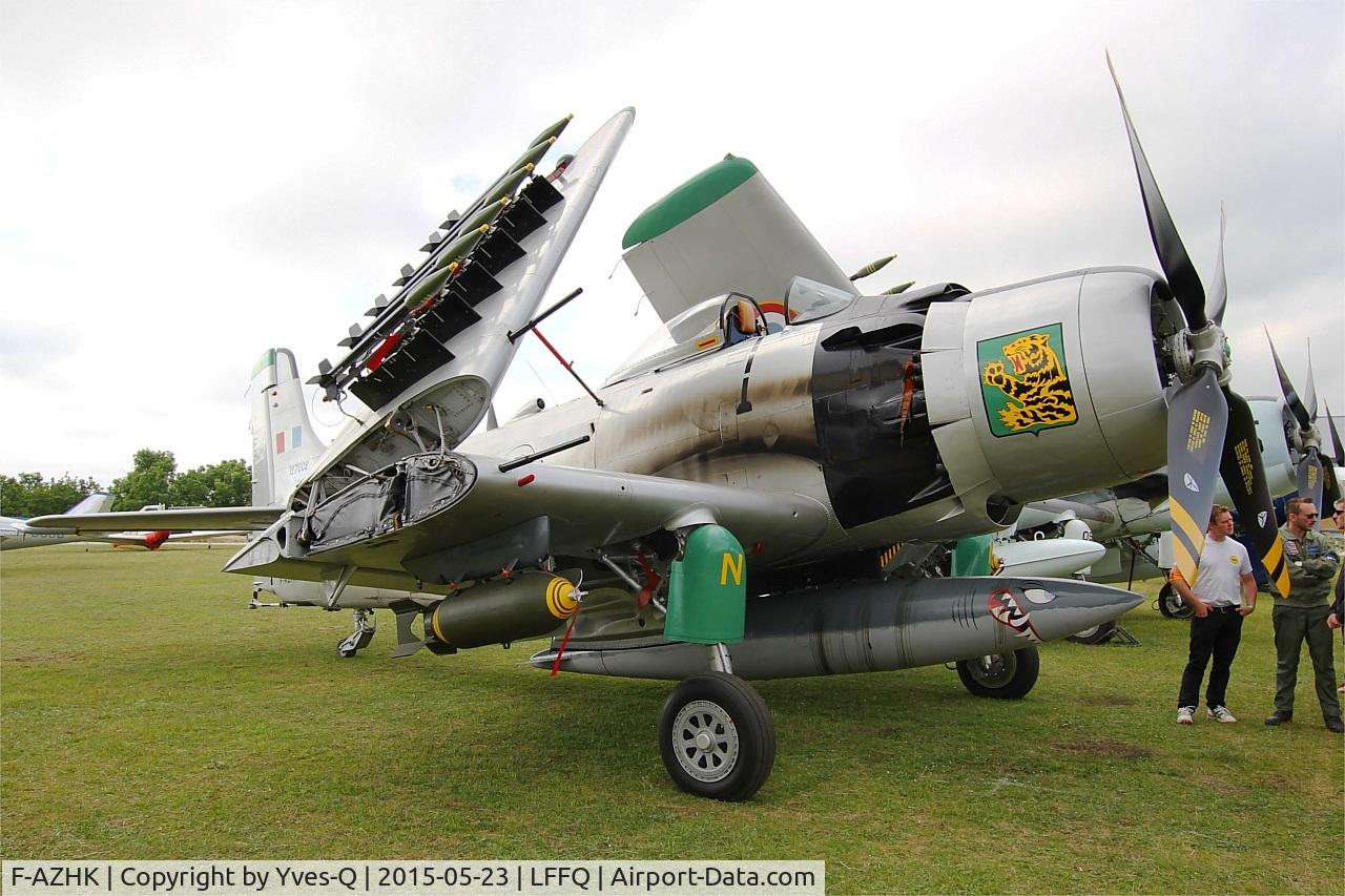 F-AZHK, Douglas AD-4N Skyraider C/N 7802, Douglas AD-4N Skyraider, Static display, La Ferté-Alais airfield (LFFQ) Airshow 2015