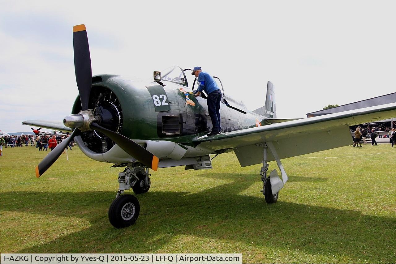 F-AZKG, 1951 North American T-28A Fennec C/N 174-111, North American T-28A Fennec, Static display, La Ferté-Alais airfield (LFFQ) Airshow 2015