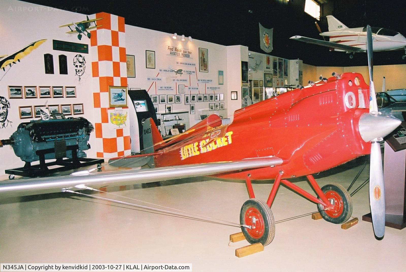 N345JA, Araldi Joe W LITTLE ROCKET RACER C/N 2, At Lakeland EAA Museum.