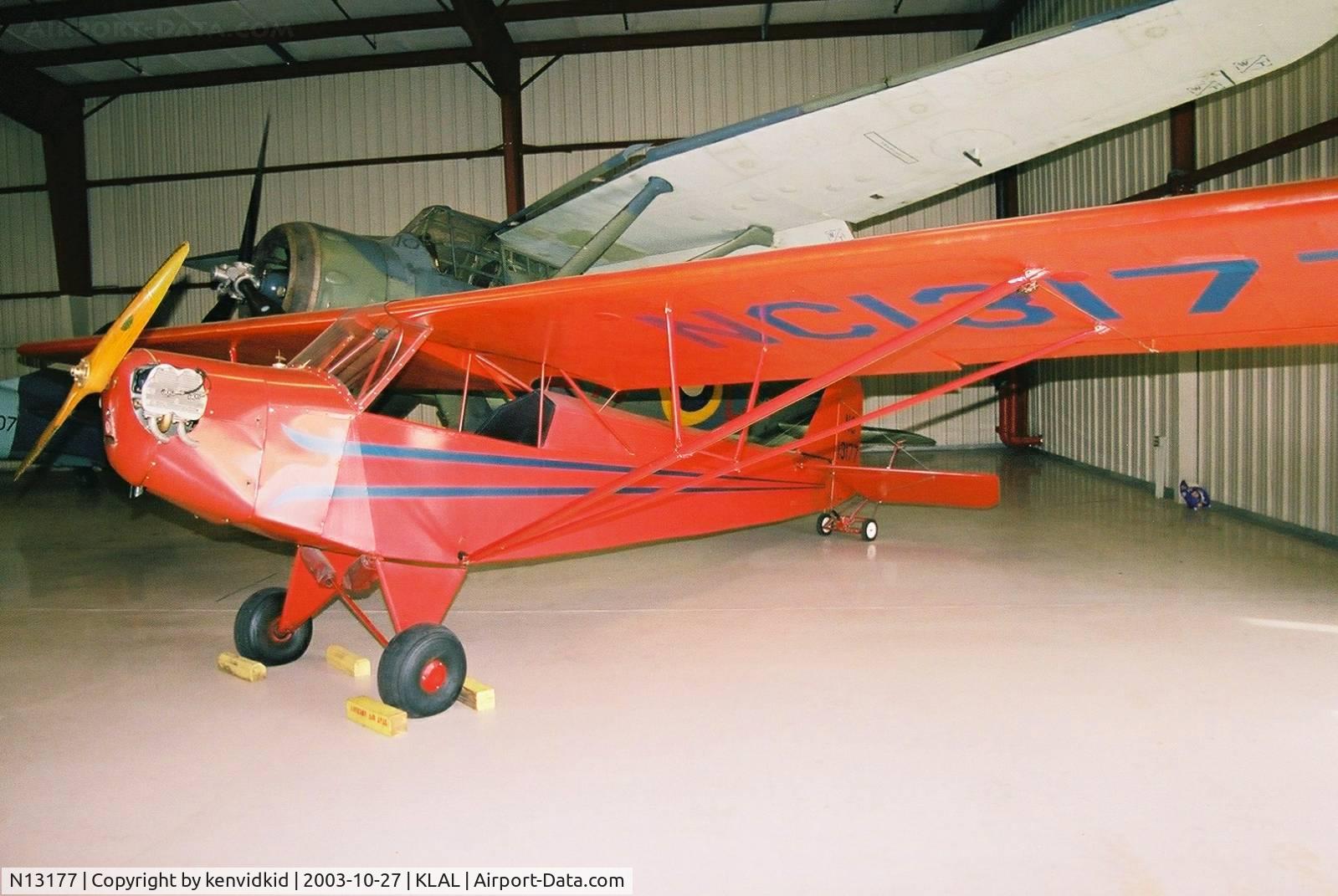 N13177, 1933 Taylor E-2 Cub C/N 58, At Lakeland EAA Museum.