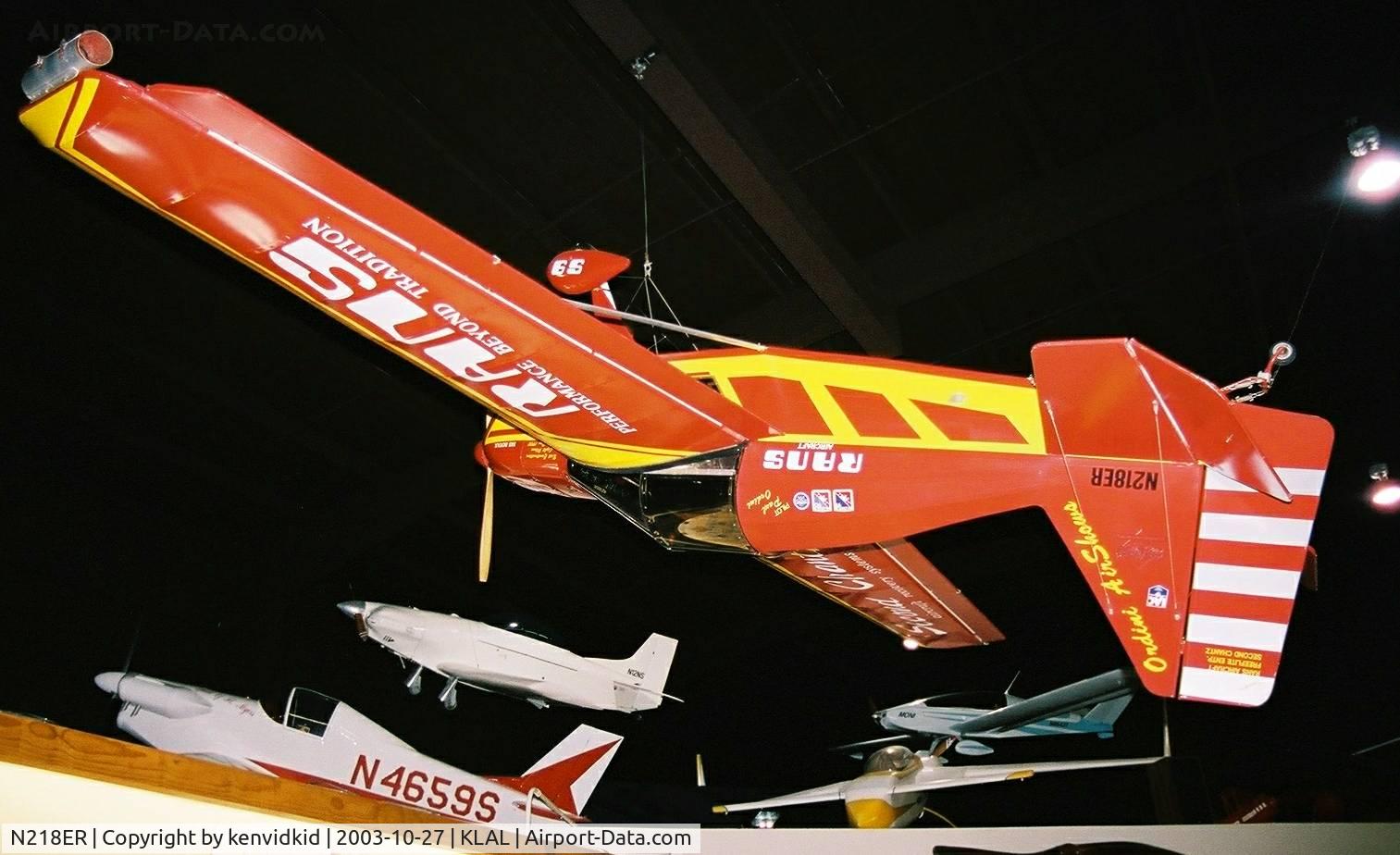 N218ER, 1989 Rans S-9 Chaos C/N 0787012, At Lakeland EAA Museum.