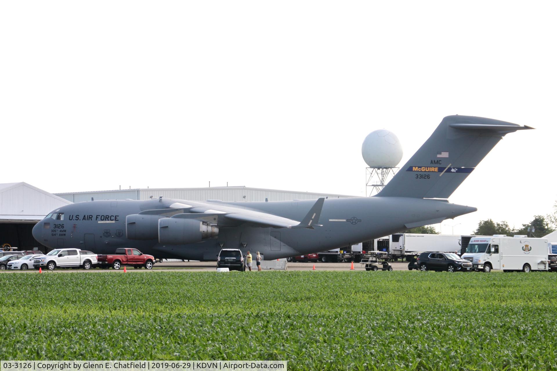 03-3126, 2003 Boeing C-17A Globemaster III C/N 50134/F133/P126, At the Quad Cities Air Show