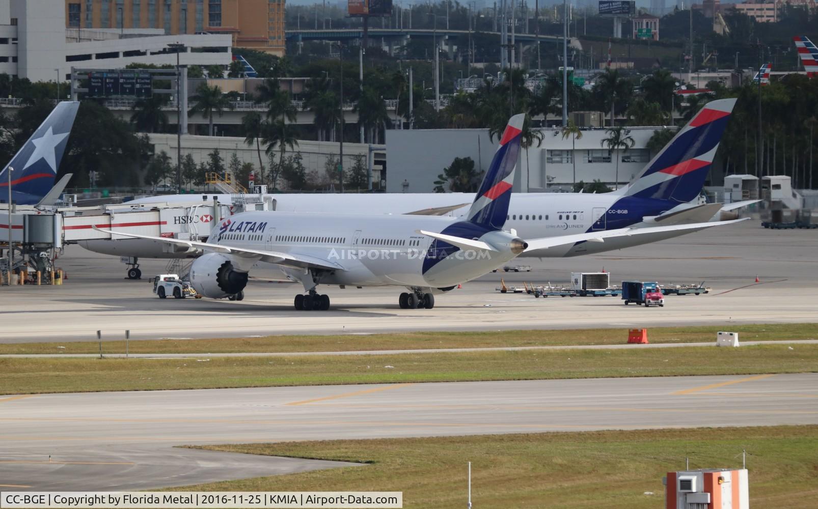 CC-BGE, 2015 Boeing 787-9 Dreamliner C/N 38478, MIA spotting