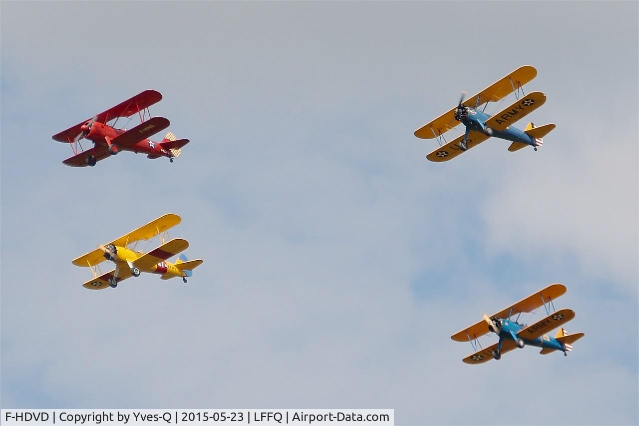 F-HDVD, 1940 Boeing A75N1 (PT-17) C/N 75-940, Boeing A75N1 (PT-17), On display, La Ferté-Alais (LFFQ) air show 2015
