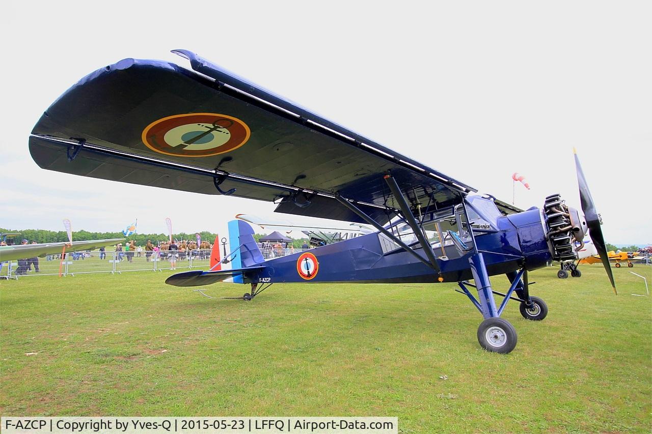 F-AZCP, Morane-Saulnier MS-502 Criquet C/N 320, Morane Saulnier MS-502 Criquet, Static display, La Ferté-Alais airfield (LFFQ) Air show 2015