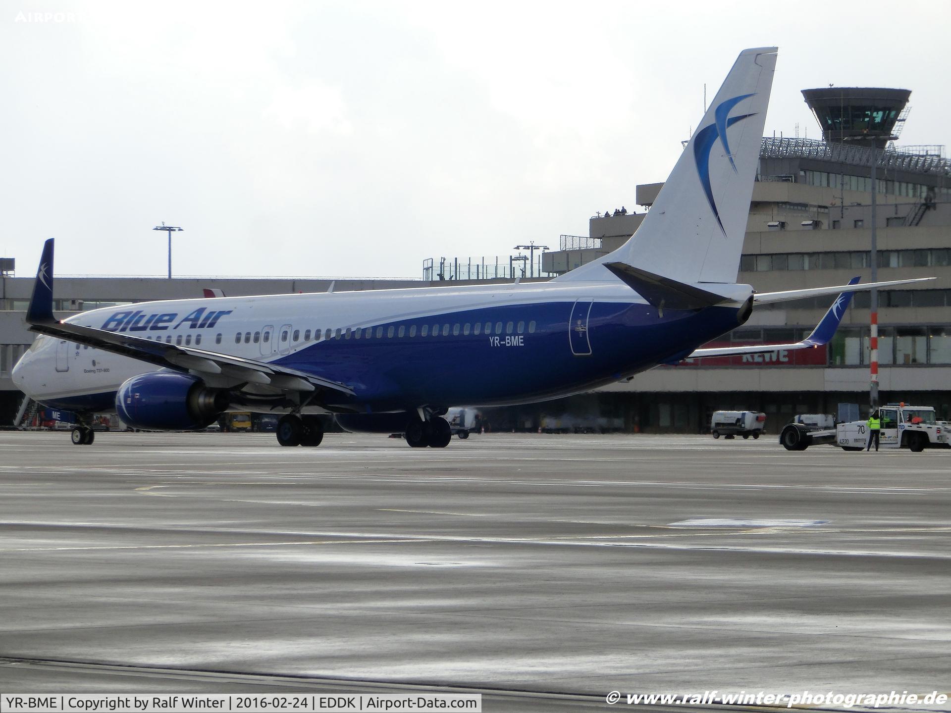 YR-BME, 2005 Boeing 737-86N C/N 34251, Boeing 737-86N(W) - 0B BMS Blue Air - 34251 - YR-BME - 24.02.2016 - CGN