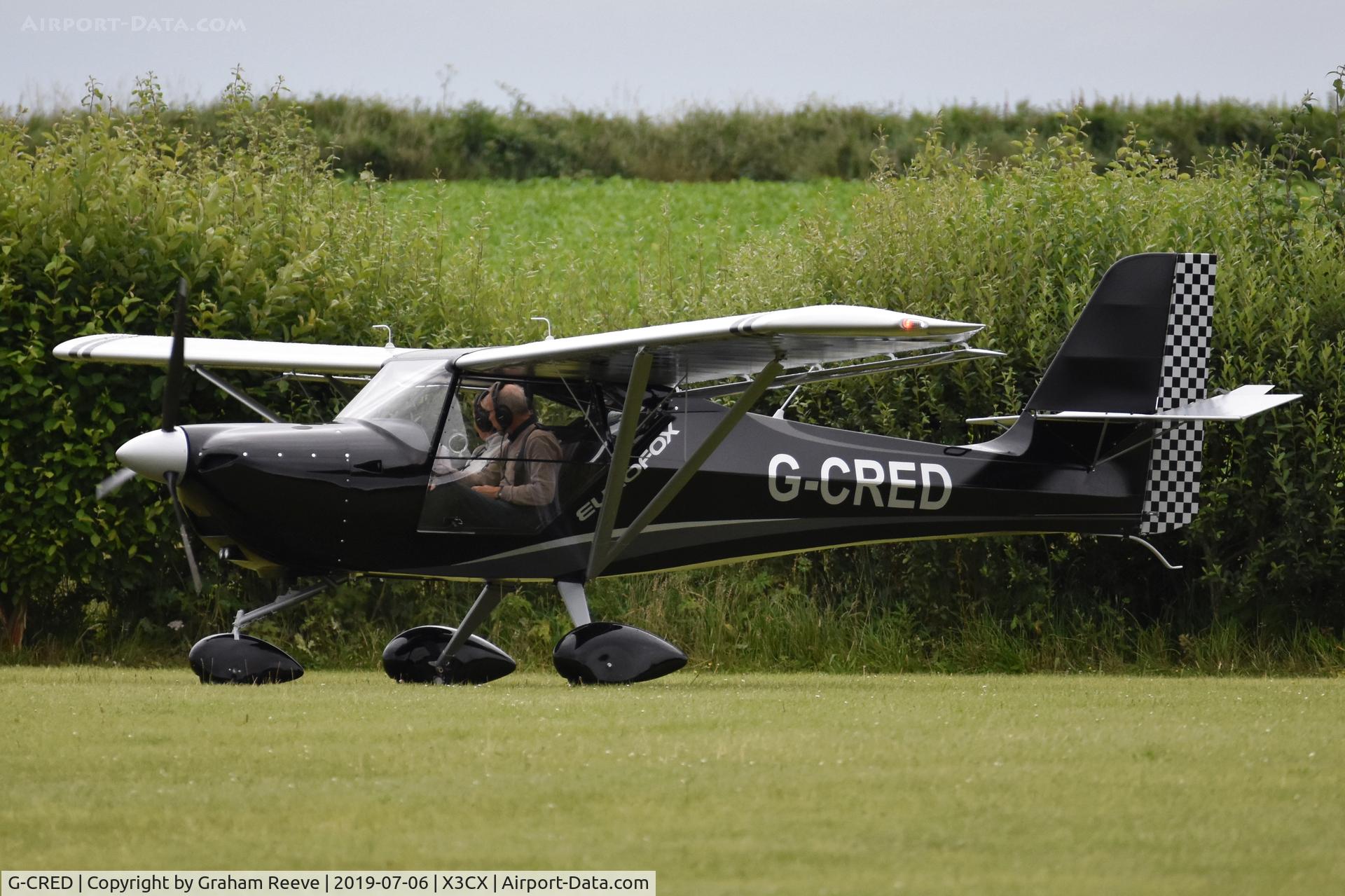 G-CRED, 2018 Ascent Industries EuroFOX 3K C/N 54818, Departing from Northrepps.