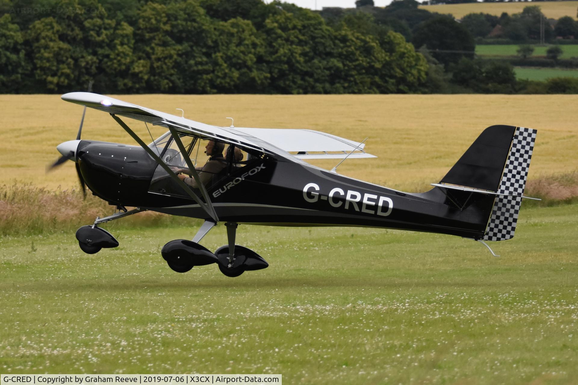 G-CRED, 2018 Ascent Industries EuroFOX 3K C/N 54818, Departing from Northrepps.
