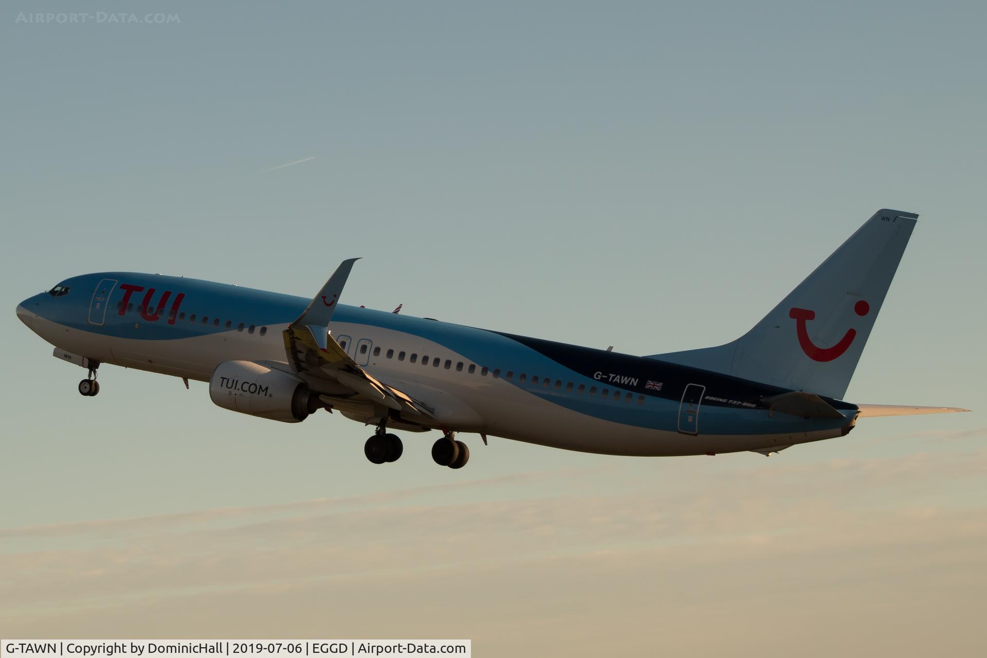 G-TAWN, 2013 Boeing 737-8K5 C/N 37251, Dawn departure from RWY 27