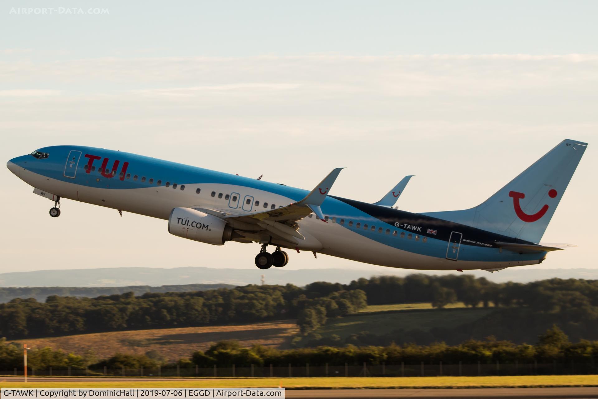 G-TAWK, 2012 Boeing 737-8K5 C/N 37239, Early morning Departure from RWY 27
